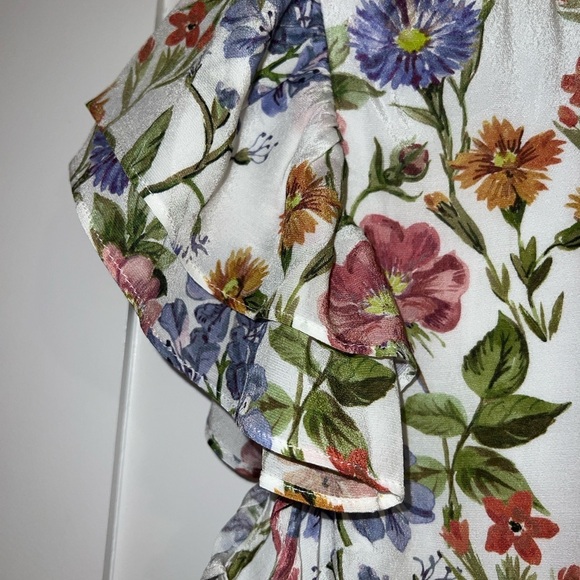 New Yumi Kim Peyton Ruffle Mini Dress Floral Cottagecore Women's Size Small - Picture 9 of 14